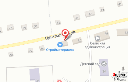 Магазин Марина на Центральной улице на карте