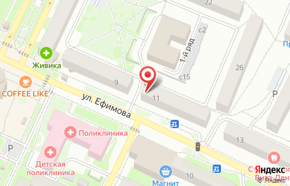 Коллегия адвокатов Защита №42/369 на улице Ефимова на карте