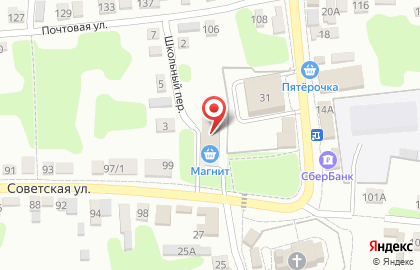 Супермаркет Магнит на Советской улице на карте