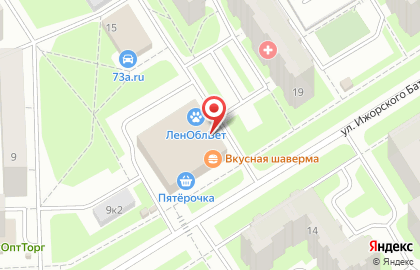 ОКНА ГОДА на улице Ижорского Батальона на карте