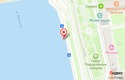 Теплоход Псков компания речных прогулок на карте