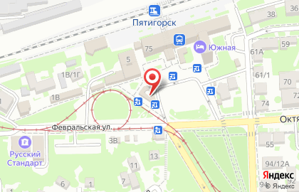 Магазин подарков и сувениров Золотая антилопа на Февральской улице на карте