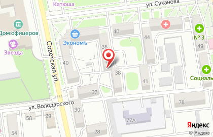 Парикмахерская Светлана на улице Суханова на карте