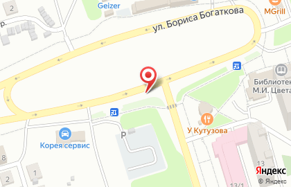 Дзержинский район Киоск по продаже фруктов и овощей на улице Бориса Богаткова на карте