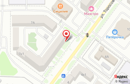 Кафе быстрого питания Курочка от шефа на улице Торосова на карте