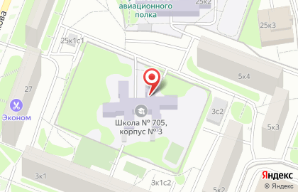 Школа №705 в Строгино на карте