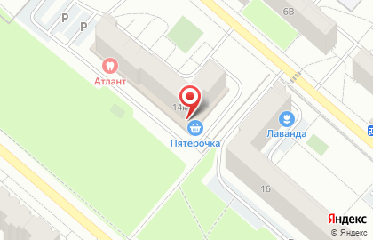 Гипермаркет Пятёрочка на проспекте Комарова на карте