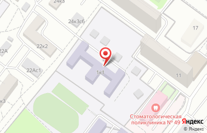 Школа №1159 с дошкольным отделением на Зеленоградской улице на карте
