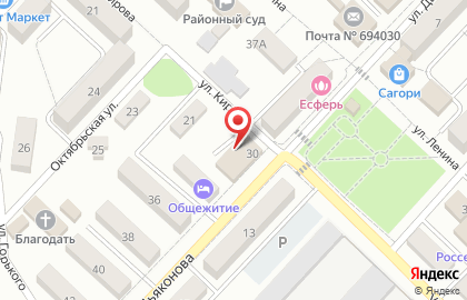 Совет веранов ВОВ и труда, г. Анива на карте