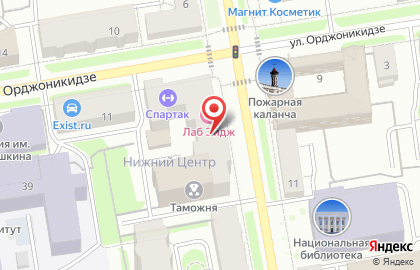 Клик на Советской улице на карте