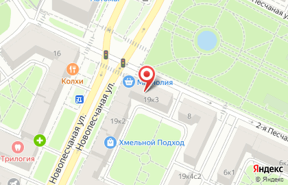 Бьюти Маркет на Новопесчаной улице на карте
