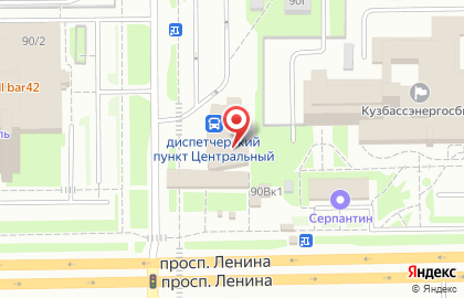 Служба заказа легкового транспорта Городское на проспекте Ленина на карте