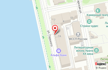 RED на улице Горького на карте