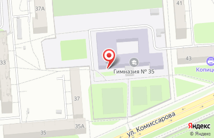 Дюк на улице Комиссарова на карте