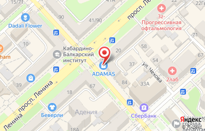 Ювелирный салон Адамас на проспекте Ленина на карте
