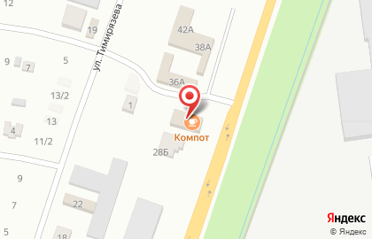 Белая акация на карте