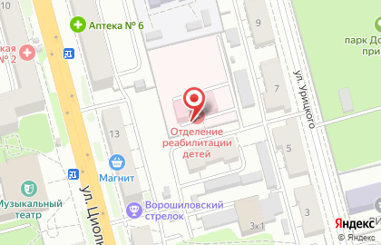 Городская клиническая больница №11 на улице Урицкого на карте