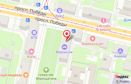 Spa-салон Силуэт на улице Верещагина на карте