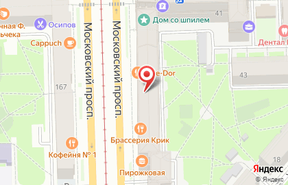 Емеля на Московском проспекте на карте