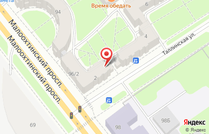 Городская поликлиника №17 на Малоохтинском проспекте на карте