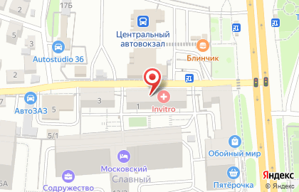 Магазин автозапчастей Автореальность в Коминтерновском районе на карте
