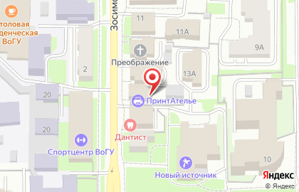 Константа на Зосимовской улице на карте