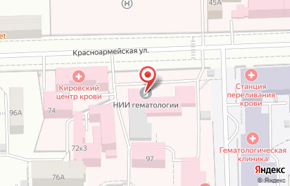 Станция переливания крови, Кировский НИИ гематологии и переливания крови на карте