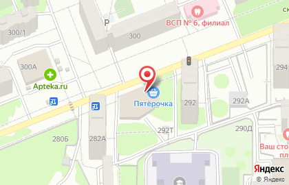 Супермаркет Пятью Пять на улице 9 Января, 292Б на карте