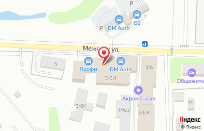 Колесный Центр Профи на Межевой улице на карте