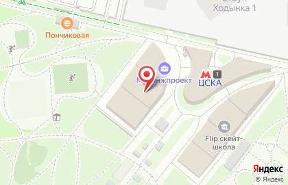 Клуб художественной гимнастики Принцесса в Ходынском парке на карте