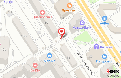 Павильон по продаже печатной продукции Дилижанс на Волочаевской улице на карте