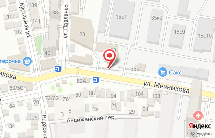 Шиномонтажная мастерская на улице Мечникова на карте