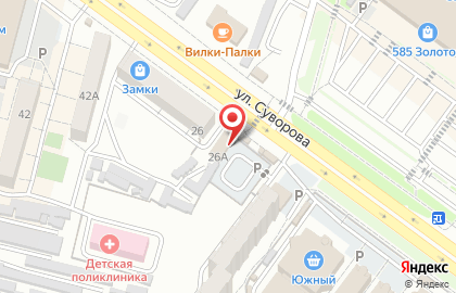 Мегафон на улице Суворова на карте