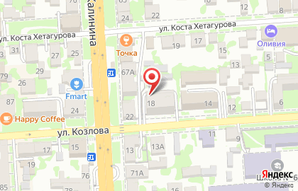Коворкинг центр Loft на улице Козлова на карте