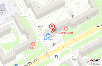Банкомат Балтийский Банк, Курский филиал на проспекте Дружбы, 11/2 на карте