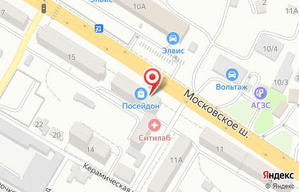 Магазин Посейдон на Московском шоссе на карте
