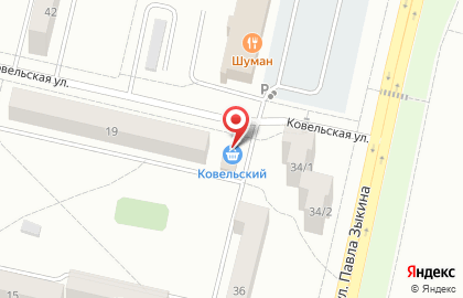 Продуктовый магазин Ковельский на карте