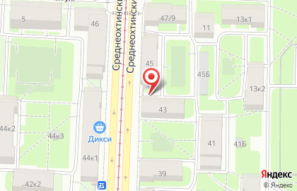 Кафе, ЗАО Хлеб на Среднеохтинском проспекте на карте