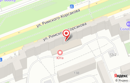 ЮТА на улице Римского-Корсакова на карте
