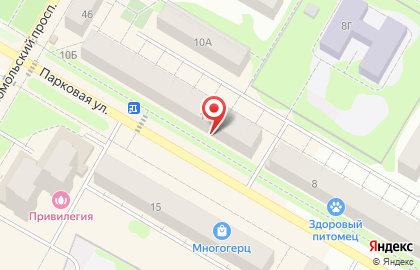 Магазин Янаульский молочный завод на Парковой улице на карте