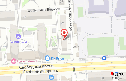 Кондитерский бар Кувертюр на Красномосковской улице на карте
