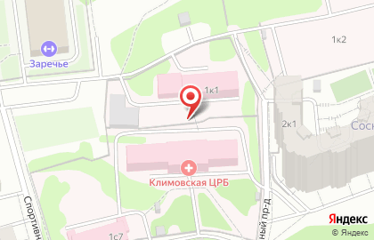 Климовская центральная городская больница №1 в Больничном проезде на карте