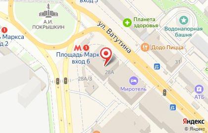 Золотое сердце на площади Карла Маркса на карте