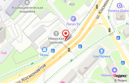 Магазин Рыбалка и Туризм на шоссе Космонавтов на карте