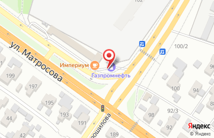 СТО Газпромнефть на улице Матросова на карте