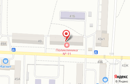 Поликлиника Городская больница №11 на улице Гудованцева на карте