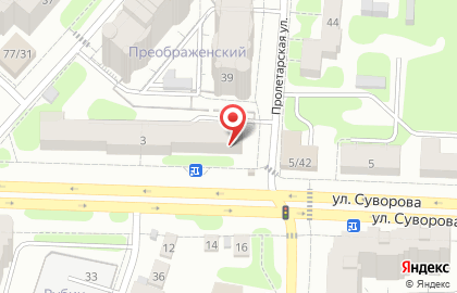 Стоматология Белая полоса на улице Суворова на карте