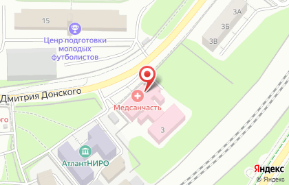 Медико-санитарная часть МВД России по Калининградской области на карте
