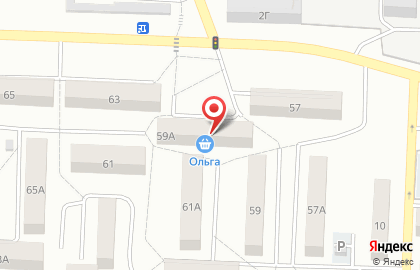 Ольга на Железнодорожной улице на карте