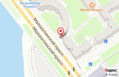 Магазин автозапчастей ГАЗ на Малоохтинском проспекте на карте